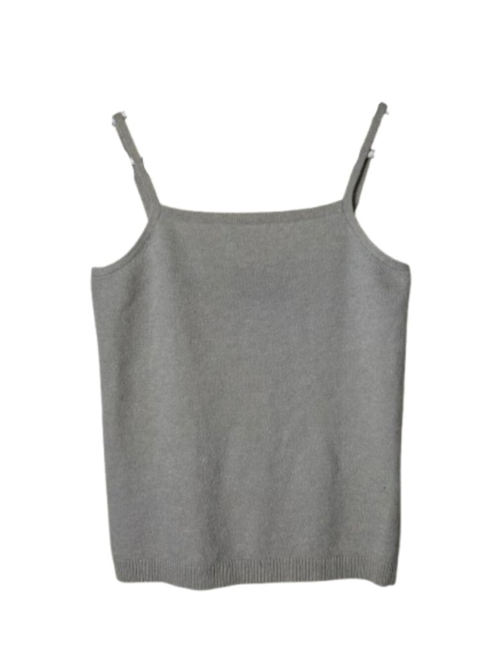 Vintage DKNY jeans ivory gray lambswool angora tank top XS/S y2k